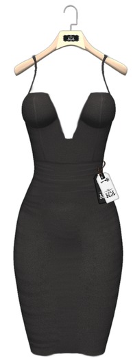 :::KC::: Aurora Pastels Dress Black