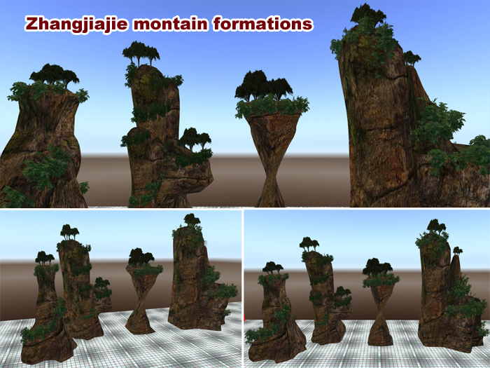 Zhangjiajie montains formations