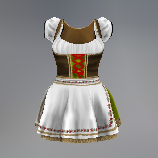 Brown Oktoberfest Mesh Dress