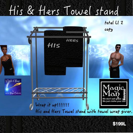 His & Hers Towel wraps mongram towel giver mesh