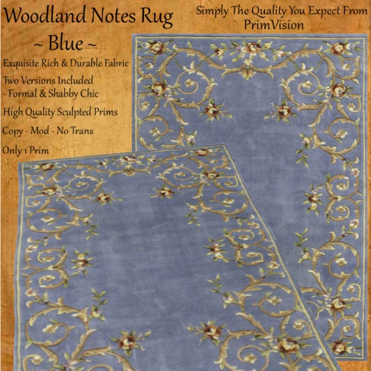 *PV* Woodland Notes Rug - Blue