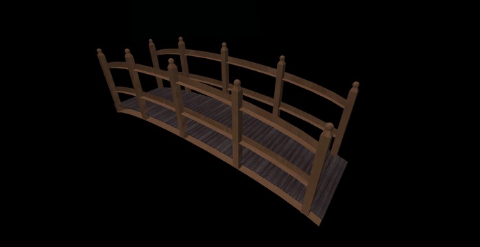 V & H dark wood Oriental bridge mesh copy