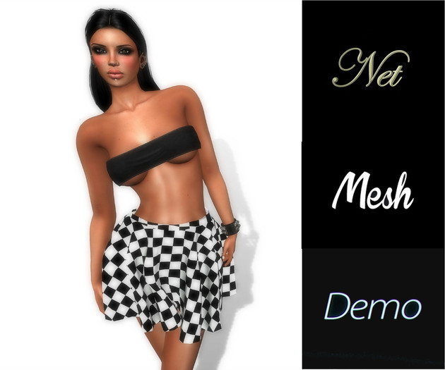 ::NET ::DEMO DOLLY SKIRT MESH