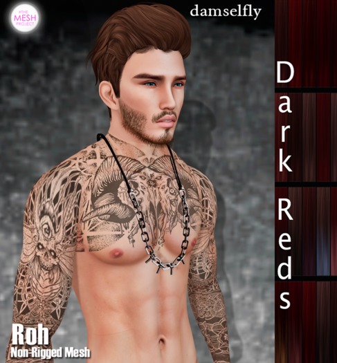 **DD**Damselfly Roh Non-Rigged Mesh Dark Reds