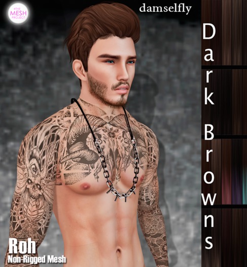 **DD**Damselfly Roh Non-Rigged Mesh Dark Browns