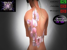 Zapped Cherry Blossom Back Tattoo