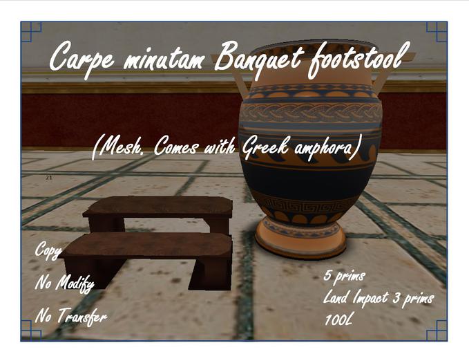 Carpe minutam Banquet footstool