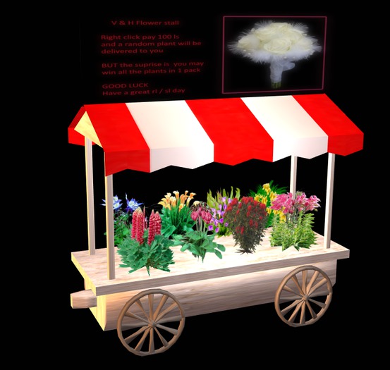 V & H Market cart  Flower stall