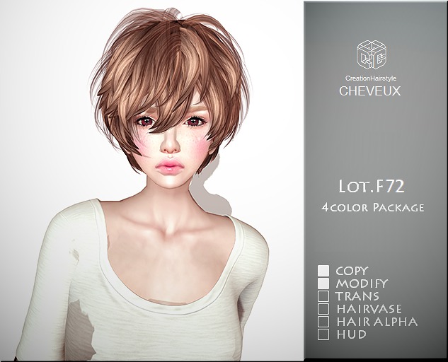 .:CHEVEUX:.F072 Hair Silver