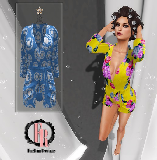 :: FineRain creations.::Carmen Robe Set Blue