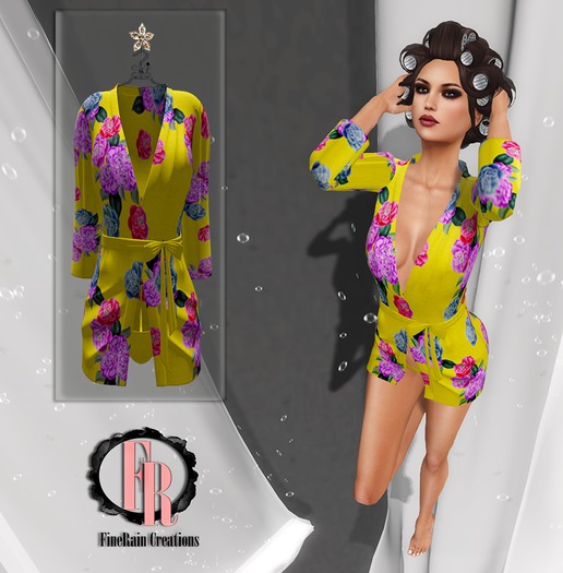 :: FineRain creations.::Carmen Robe Set Yellow