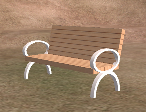 Oval Arm Wood Bench
