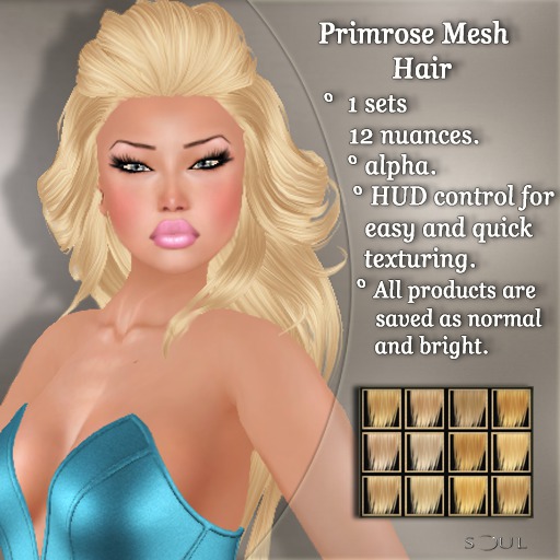 !SOUL - HAIR - Primrose - 12 Nuances -  Blondes Set 1