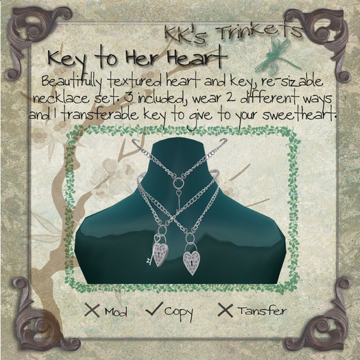 Key to Her Heart Necklace Set