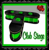 bright green club stage