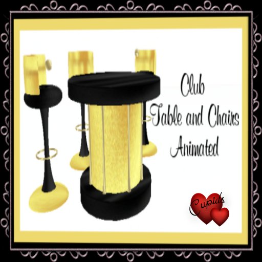Bar Table and Stools gold