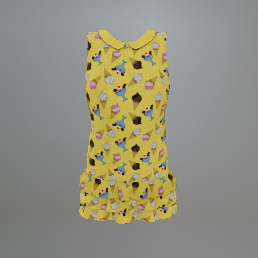 Yellow Ice Cream Mesh Child Dress box