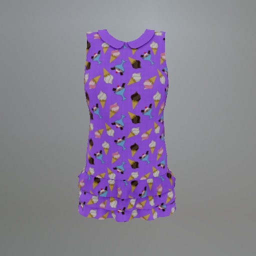 Violet Ice Cream Mesh Child Dress