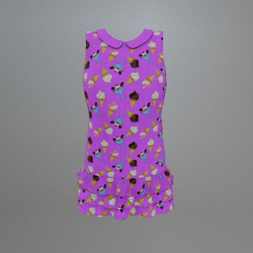 Purple Ice Cream Mesh Child Dress