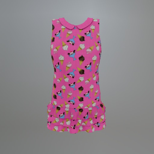 Pink Ice Cream Mesh Child Dress