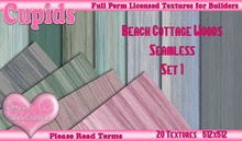 *Cupids Textures * 20 BEACH COTTAGE WOODS set 1