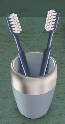 Toothbrushes in cup