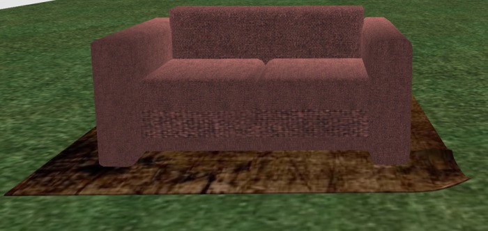 Pink Fabric Sofa With Brown Rug By Mars Designs