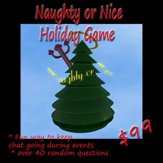 Holiday Naughty or Nice Game Boxed