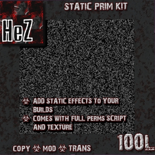 [HeZ] Static Prim Kit - add animated static textures to your own builds