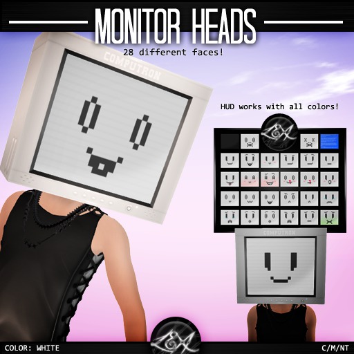 -LEXI- Monitor Head with HUD ~ White