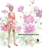 Fit Mesh Red Rose Over Dress  Box