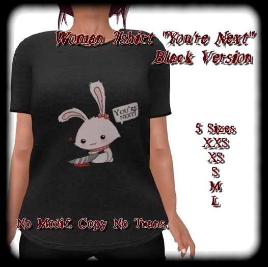 *~BroKenDoLl~* Woman Tshirt "you're Next" Black version Box