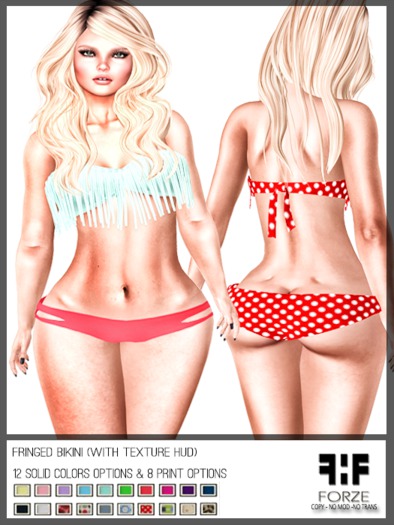-FORZE- Fringed Bikini (with texture hud)