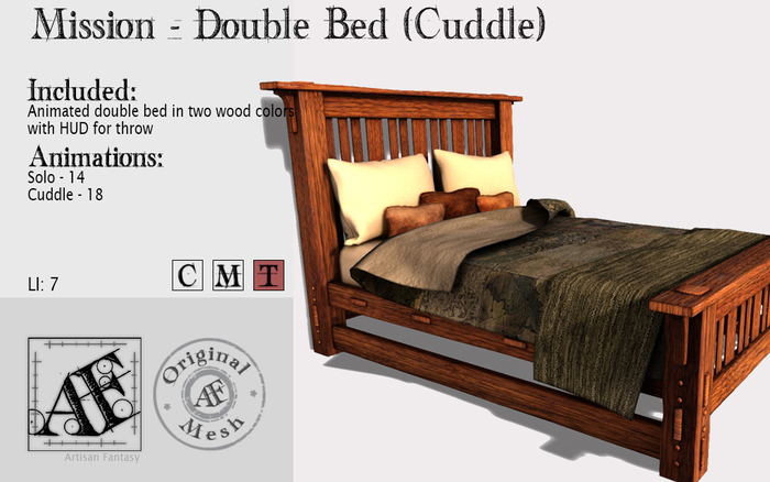 *AF* Mission Double Bed Cuddles (Wear Me)