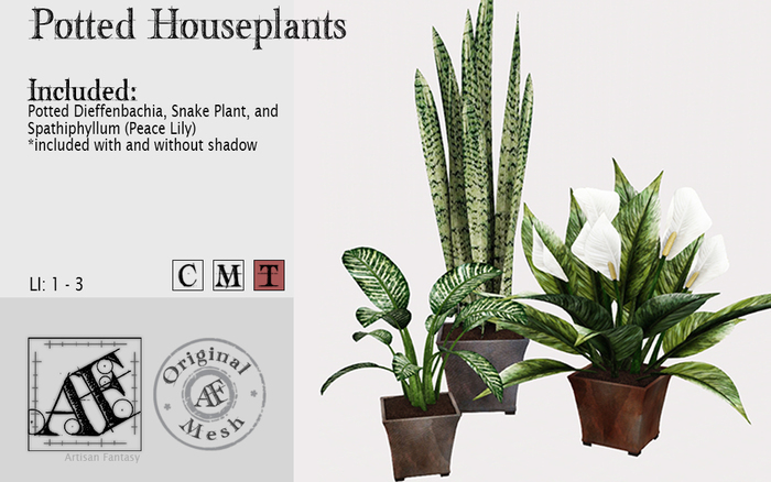 *AF* Potted Houseplants (Wear Me)