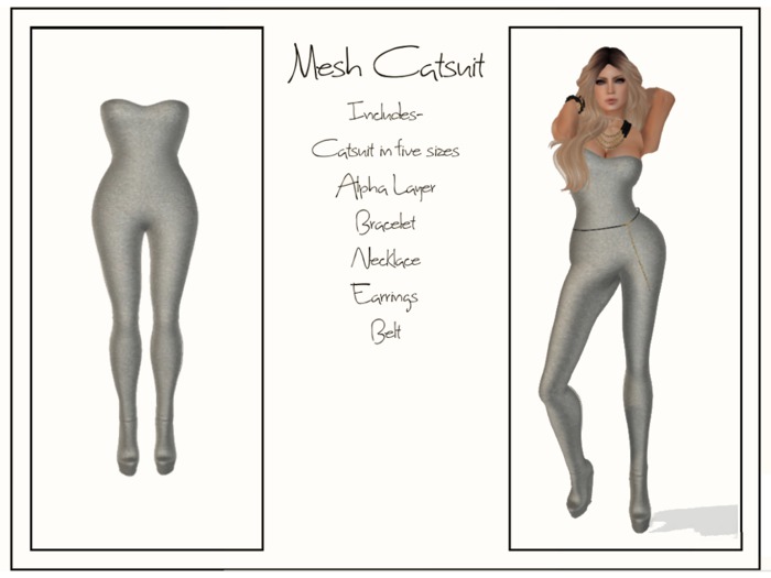 .::Tinkerbox::. Lux Catsuit Black & Aqua [Boxed]