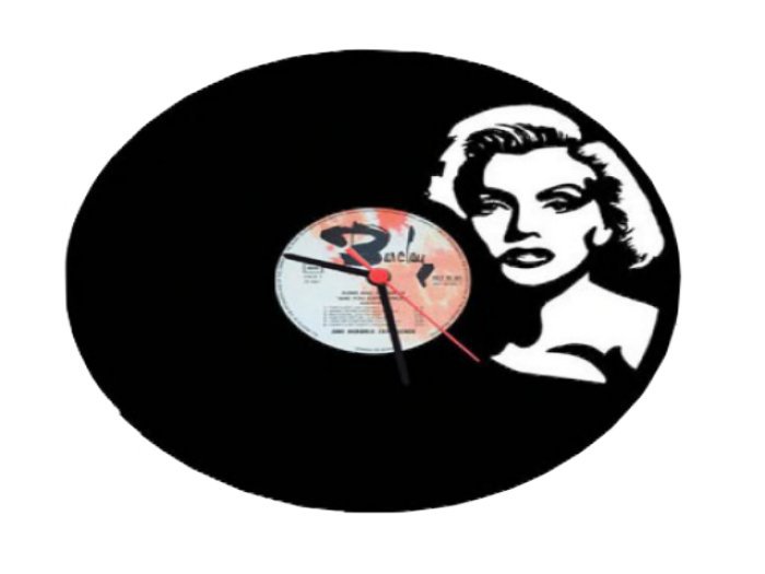 vinyl record marylin clock