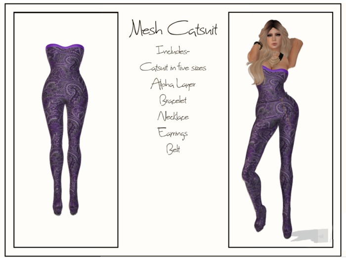 .::Tinkerbox::. Lux Catsuit Black & Aqua [Boxed]