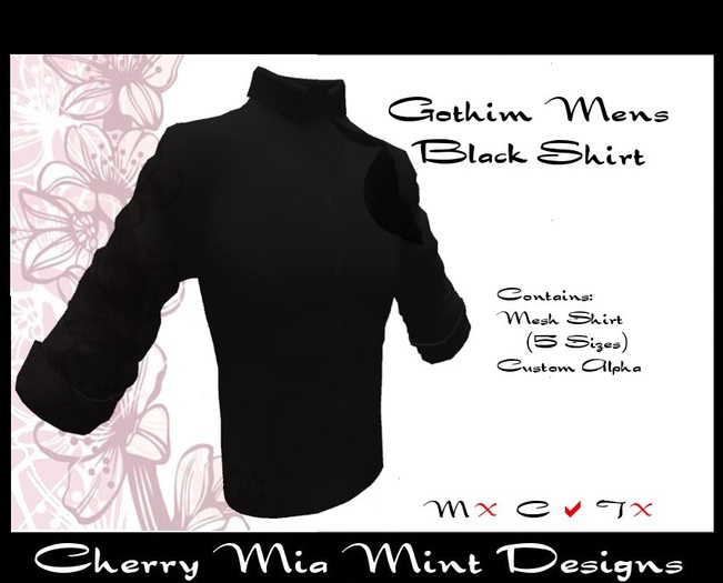 CMD - Gothim Mens Shirt Black