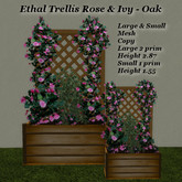 Ethel Trellis Rose & Ivy - Oak Lge & Sm