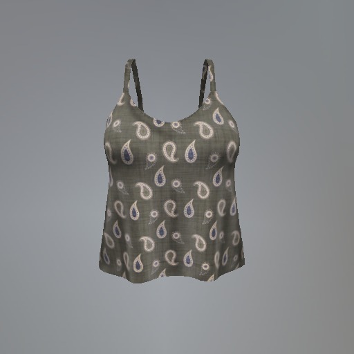 Smoke Paisley Mesh Top box