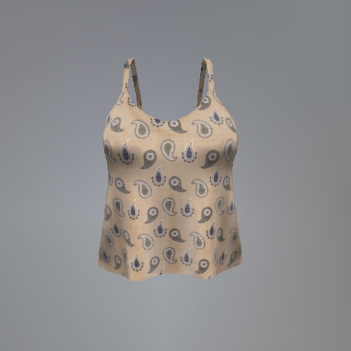 Ivory Paisley Mesh Top