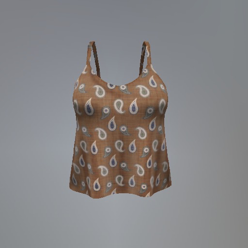 Beige Paisley Mesh Top box