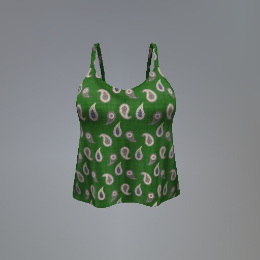 Green Paisley Mesh Top box