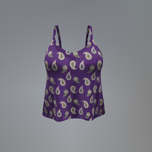 Violet Paisley Mesh Top box
