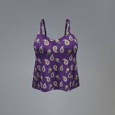 Violet Paisley Mesh Top box