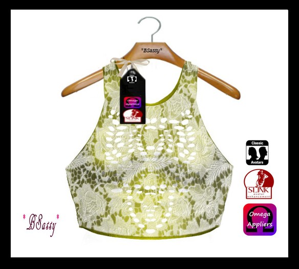 *BSASSY*  LACE DESIGN TANK RED