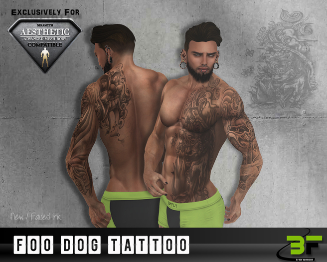B*FLY Foo Dog Tattoo - Niramyth