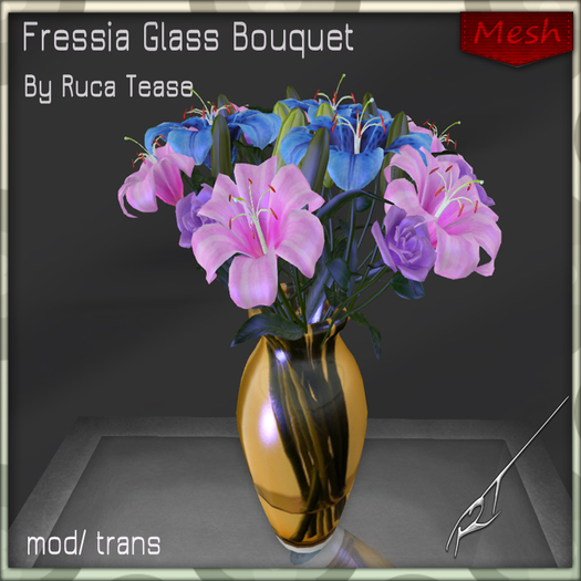 Fressia Glass Bouquet