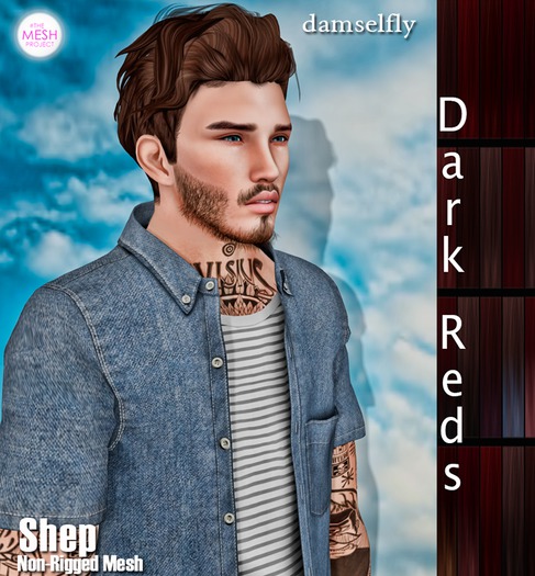 *~*Damselfly*~*Shep Non-Rigged Mesh Dark Reds